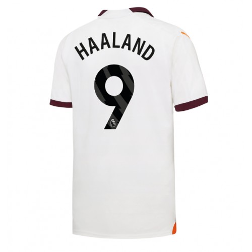 Pánský Fotbalový dres Manchester City Erling Haaland #9 2023-24 Venkovní Krátký Rukáv